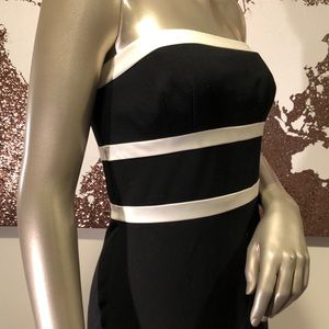 Ann Taylor Long Black and White Dress, Sz 4P